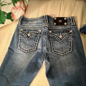 Miss Me Women's Distressed Blue Boot Cut  jeans size 28 perfect condition